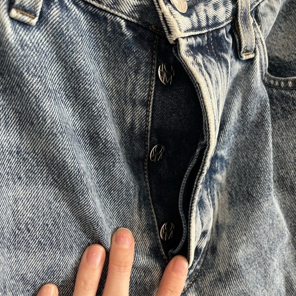 Toteme Twisted Seam Straight Wide Leg Jeans 29 Worn Wash Blue - Picture 5 of 12